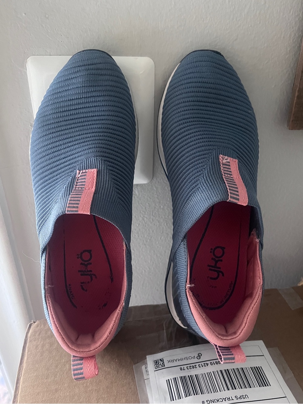 Ryka Slip-On Women's Athletic Shoes in Blue and Pink size 6.5